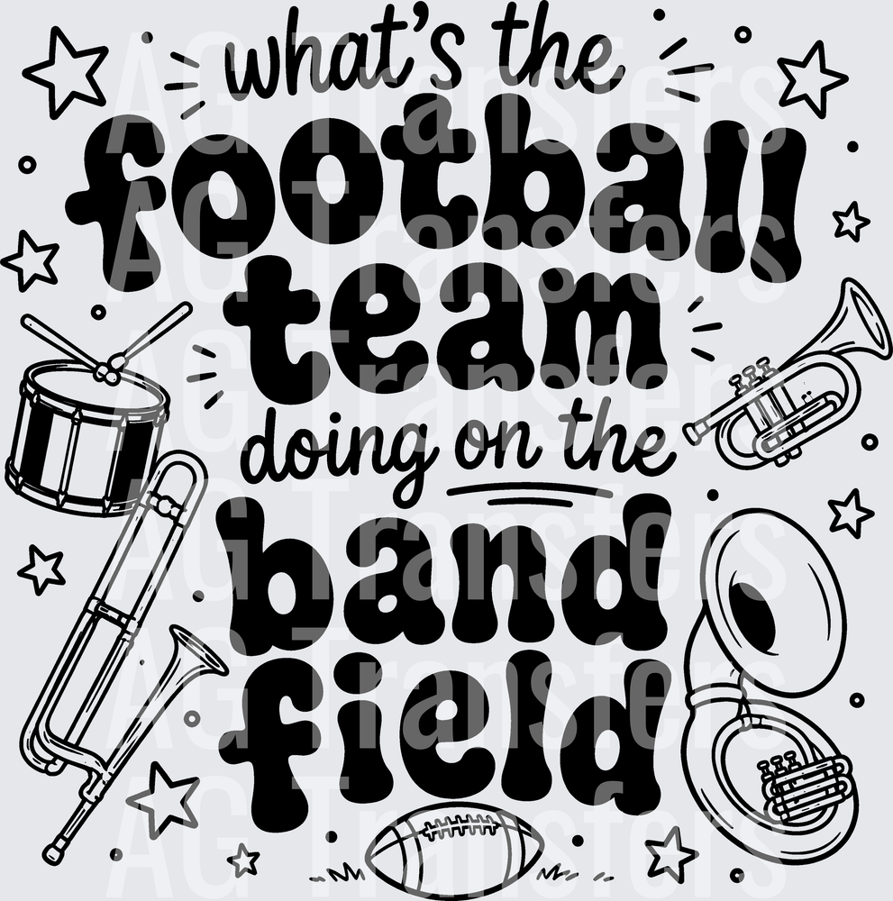 WHATS THE FOOTBALL TEAM DOING ON THE BAND FIELD