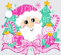 Pink Santa with trees