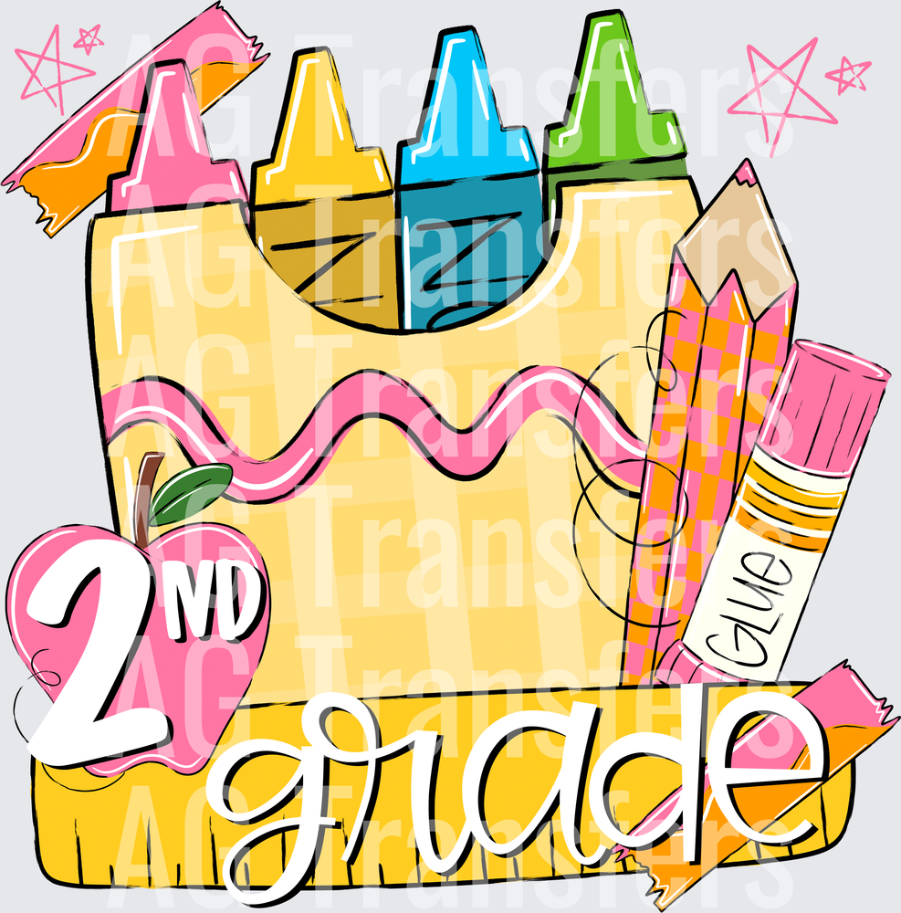BACK TO SCHOOL PINK 2ND GRADE