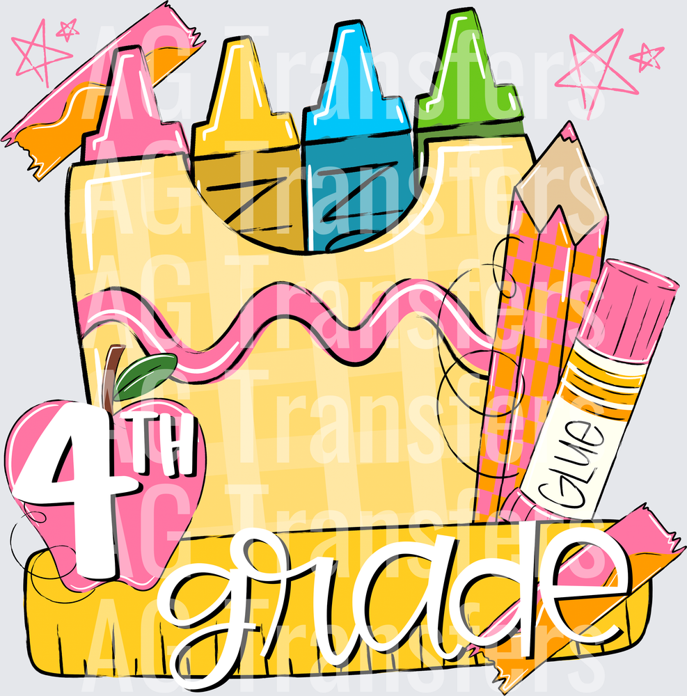 BACK TO SCHOOL PINK 4TH GRADE