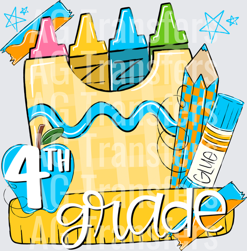 BACK TO SCHOOL BLUE 4TH GRADE