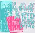 Redbull & Red letters