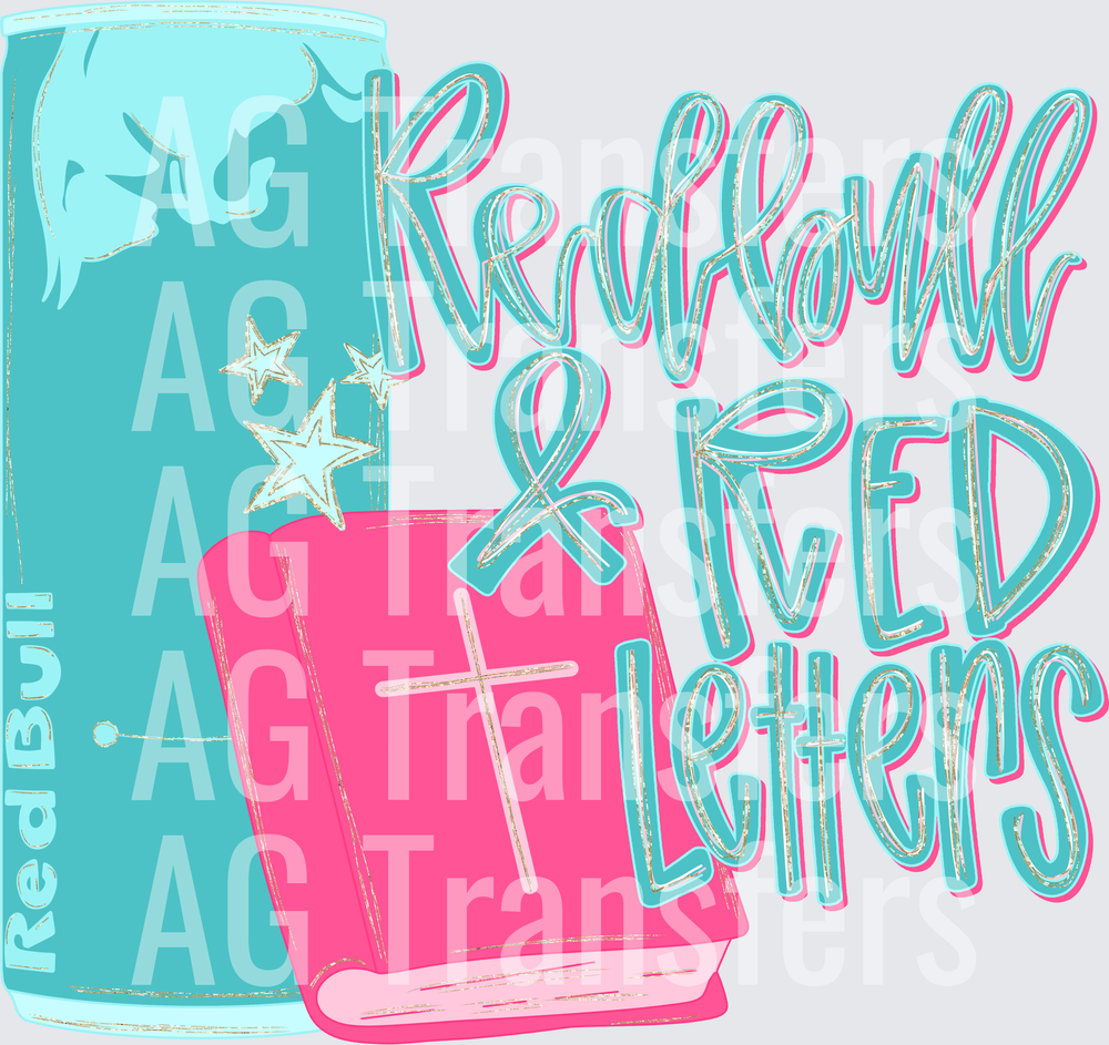 Redbull & Red letters