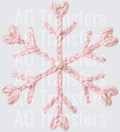 PINK SNOWFLAKE PEARL FAUX YARN