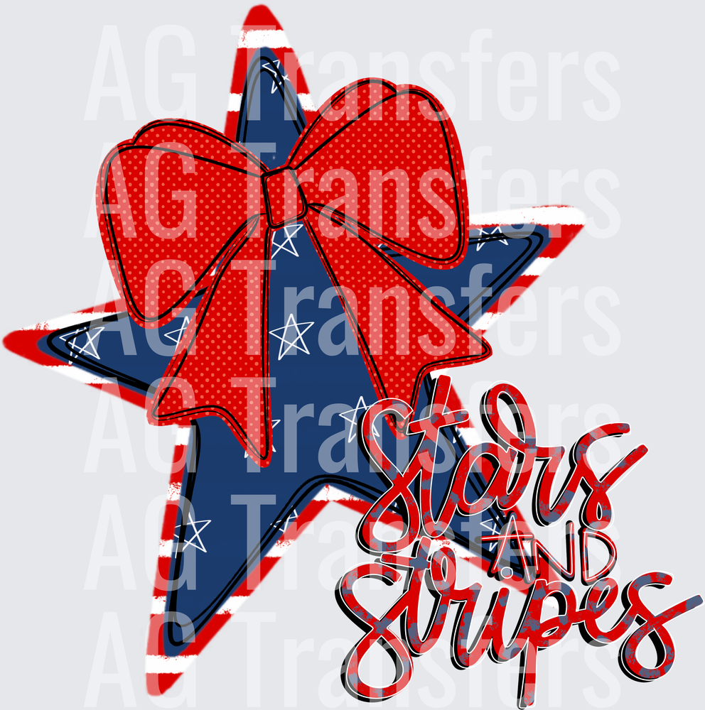 Stars and Stripes red bow