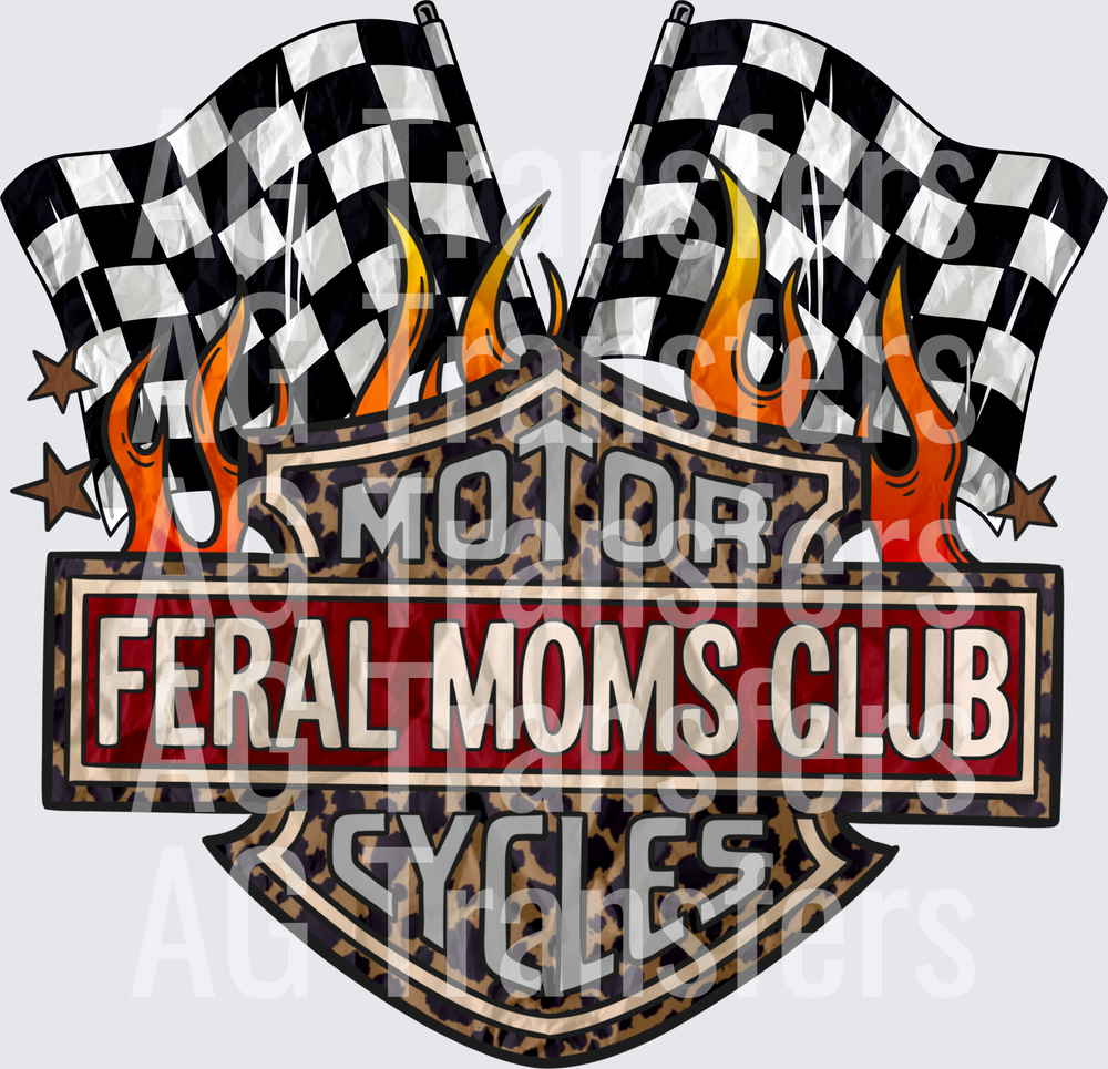 Feral mom’s club with flags