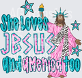 She loves Jesus and America too