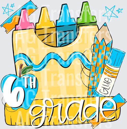BACK TO SCHOOL BLUE 6TH GRADE