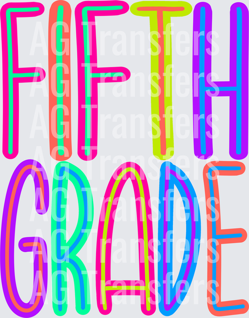 Back to School Brights FIFTH Grade