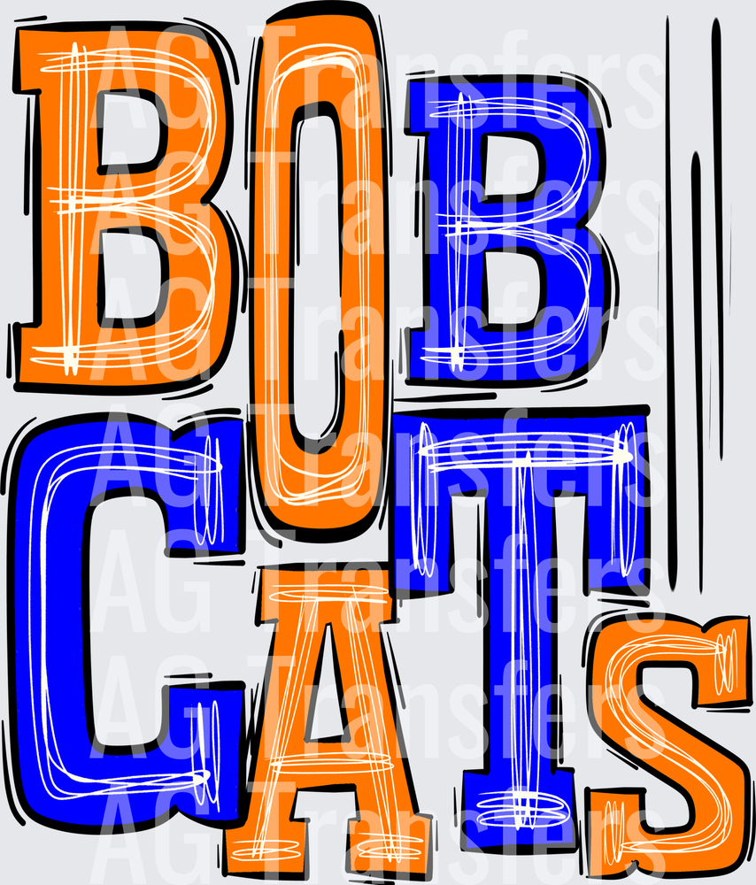 Bobcats Orange and Blue