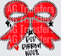 red ribbon bow