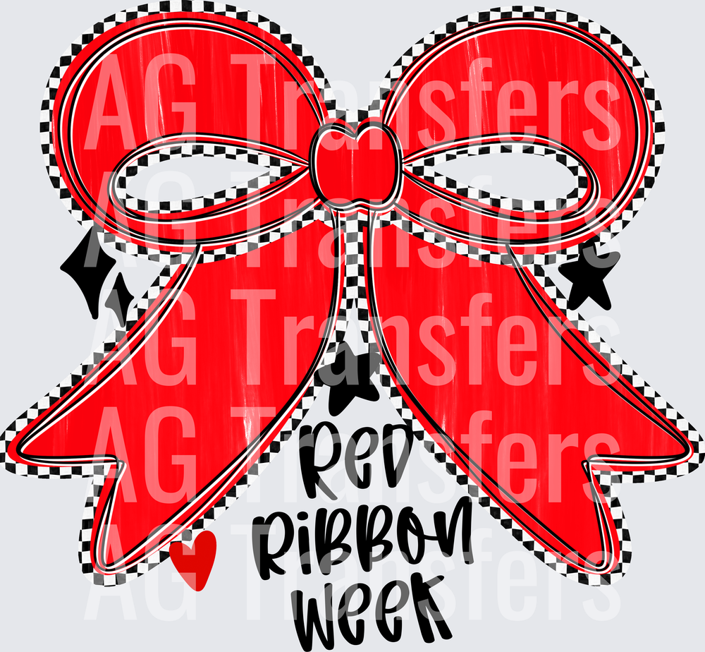 red ribbon bow