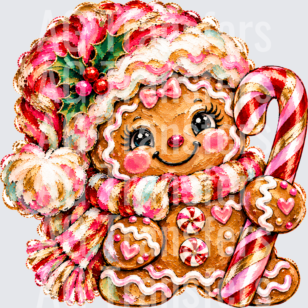 GINGERBREAD FAUX PAINTED COLORFUL