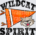 Pennant Mascots WILDCAT Spirit Orange