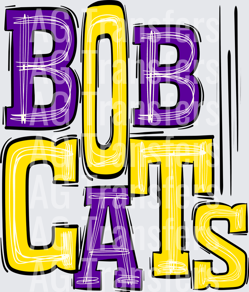 Bobcats Purple and Yellow