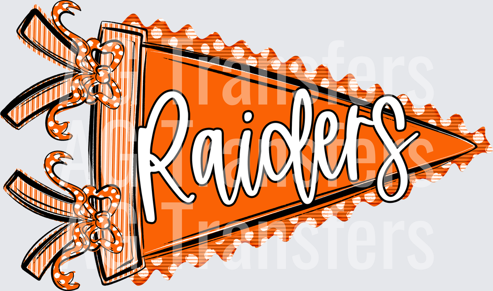 PREPSTER PENNANT TEAMS RAIDERS ORANGE