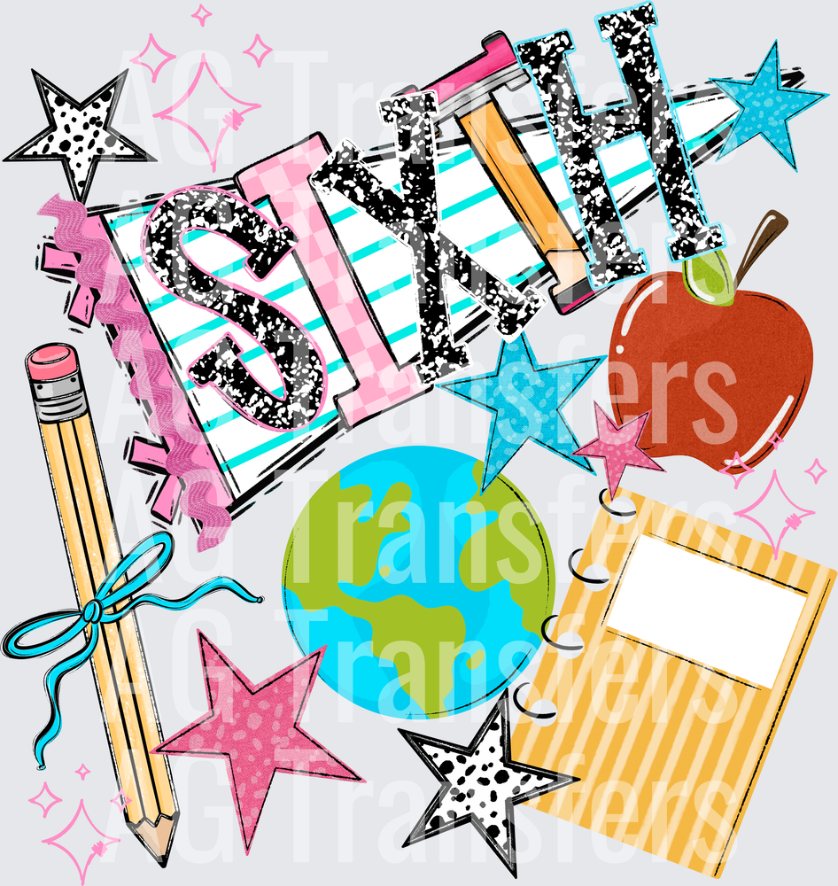 BACK TO SCHOOL NAME PENNANT SIXTH