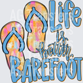 Lifeisbetterbarefootblue