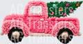 PINK CHRISTMAS TRUCK FAUX YARN
