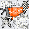 Wildcats ORANGE GO FIGHT WIN PENNANTS