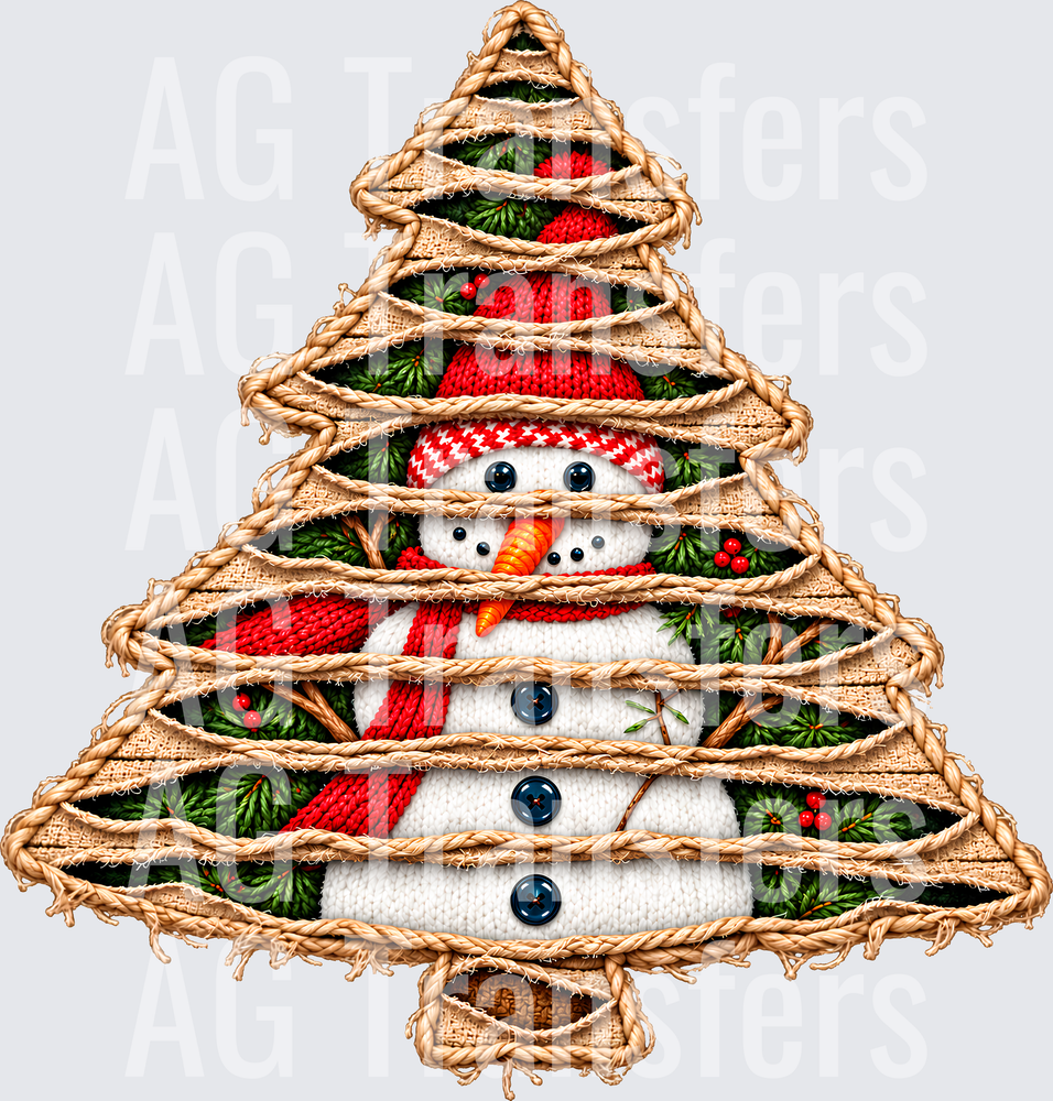 SNOWMAN TREE FAUX YARN
