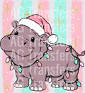 Christmas hippo