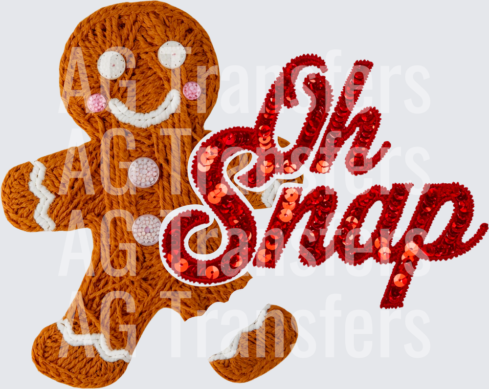 OH SNAP GINGERBREAD FAUX YARN SEQUINS (1)
