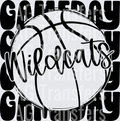 Stacked Mascots GAMEDAY BASKETBALL Wildcats