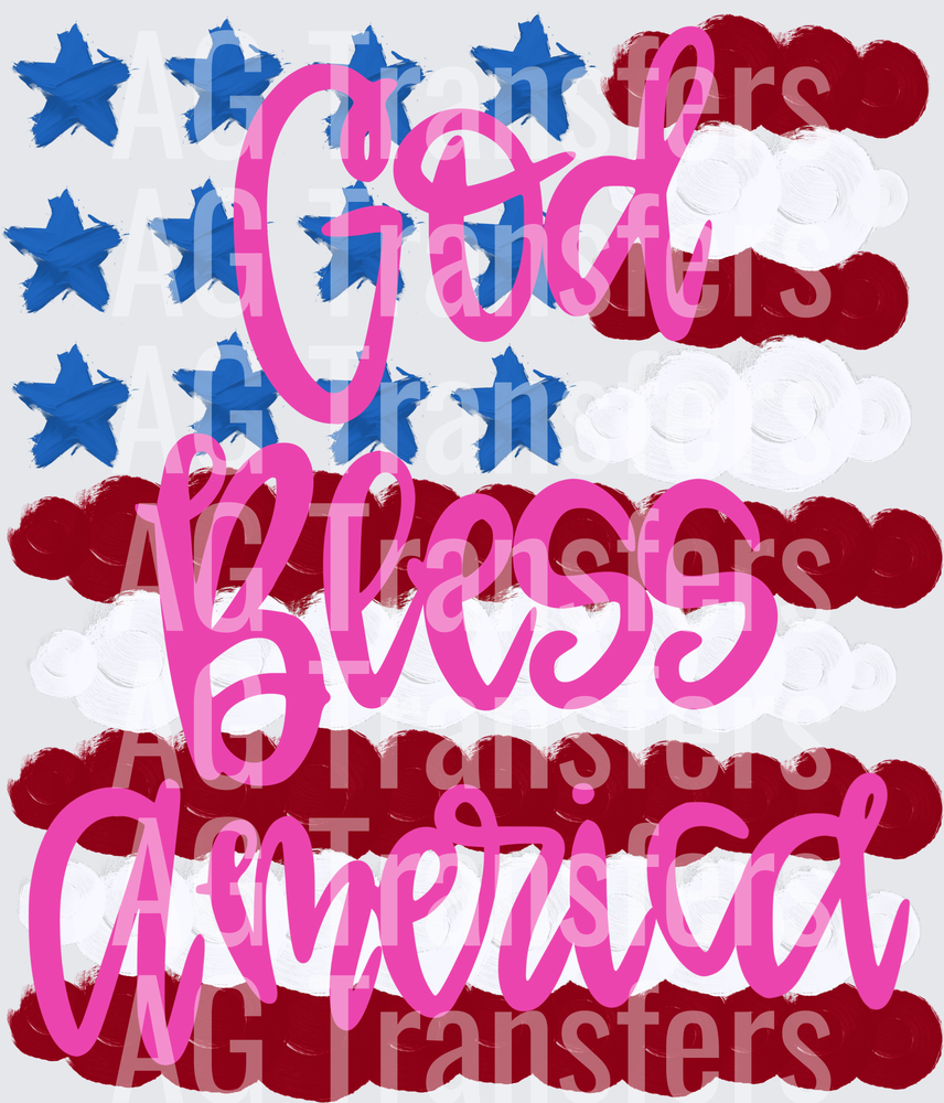 God bless America pink