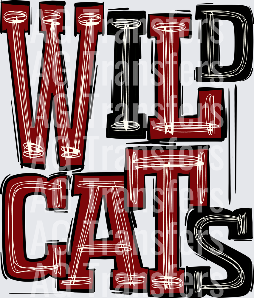 Wildcats Black and Cardinal Red