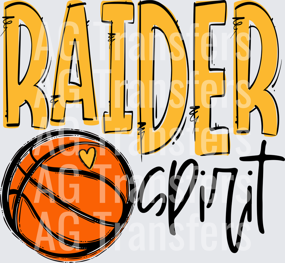 Team Go Spirit Raider Basketball Yellow Gold