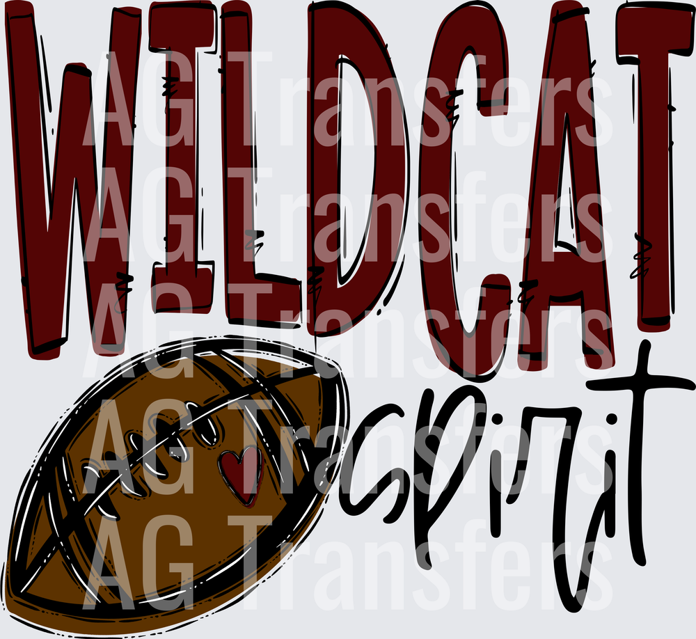 Team Go Spirit WILDCAT FOOTBALL MAROON