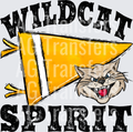 Pennant Mascots WILDCAT Spirit Yellow Gold
