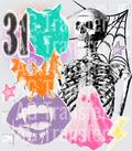 Halloween collage white