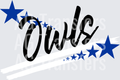 SPIRIT STARS MASCOTS OWLS ROYAL WHITE