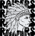 Stacked Mascots RAIDERS INDIAN