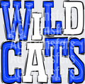 Sporty Mascots Wildcats Royal White