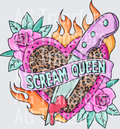 Scream queen distressed