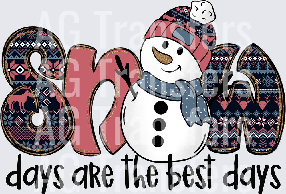 Snowdaysarethebestdaysblk