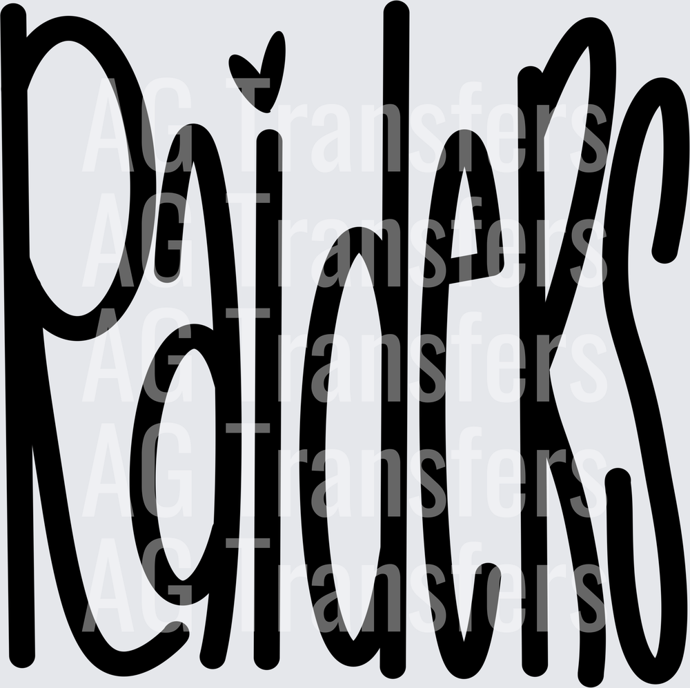 RAIDERS LETTERING BLACK