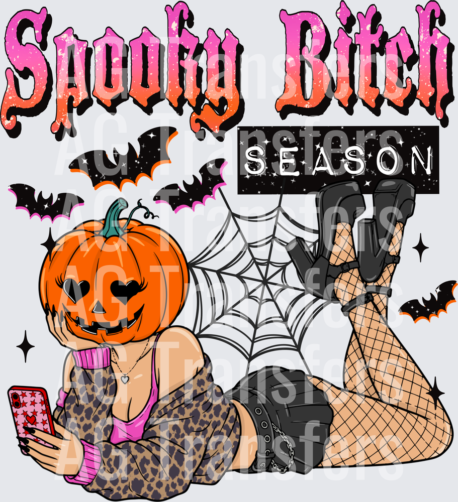 Spooky bitch season pumpkin girl