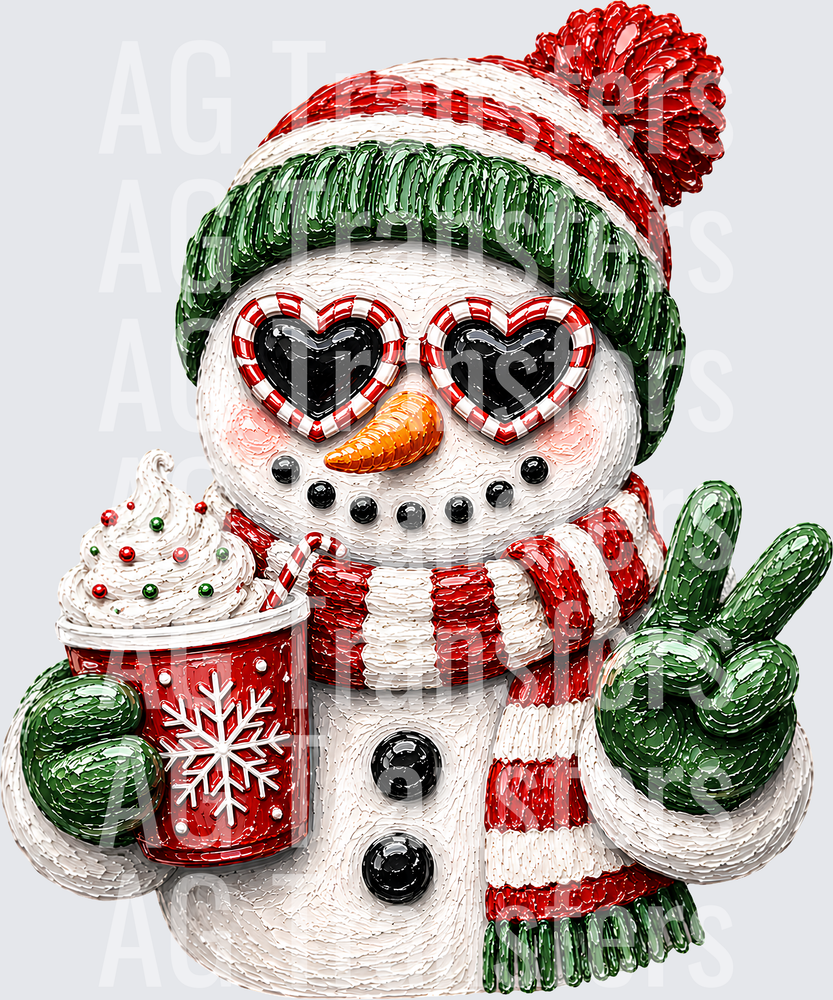 SNOWMAN FAUX PAINTED