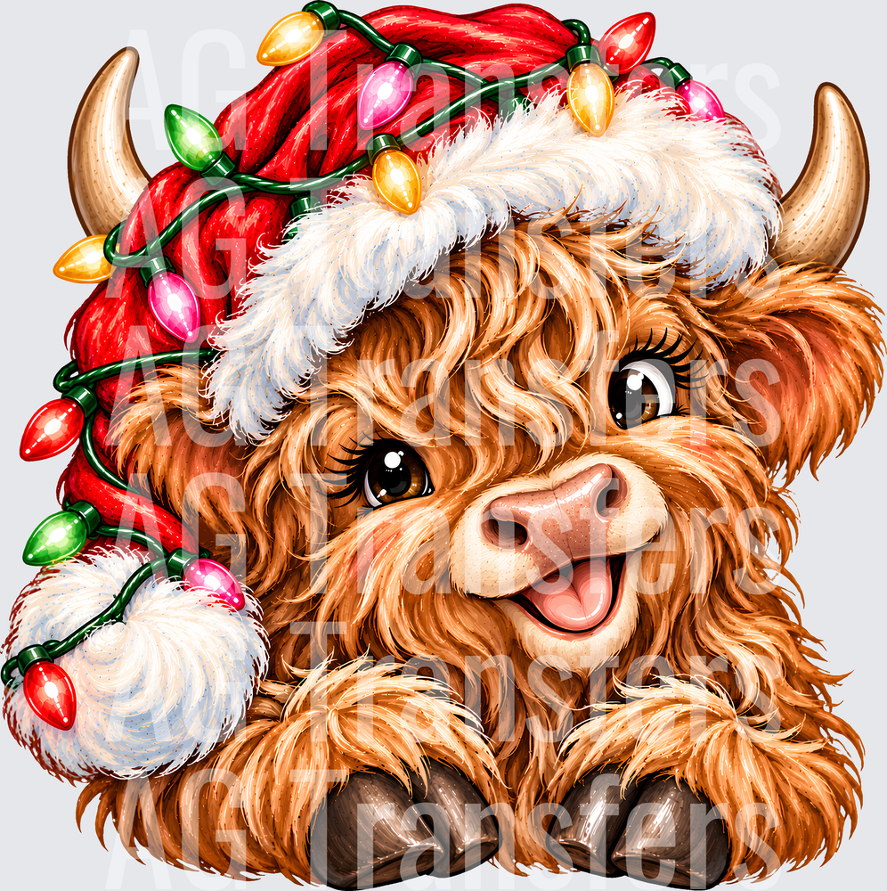 HIGHLAND COW FAUX PAINTED