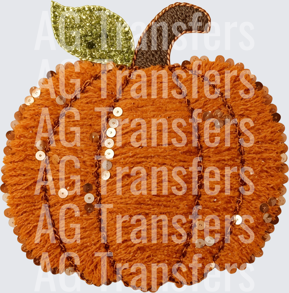 FALL PUMPKIN FAUX YARN SEQUINS