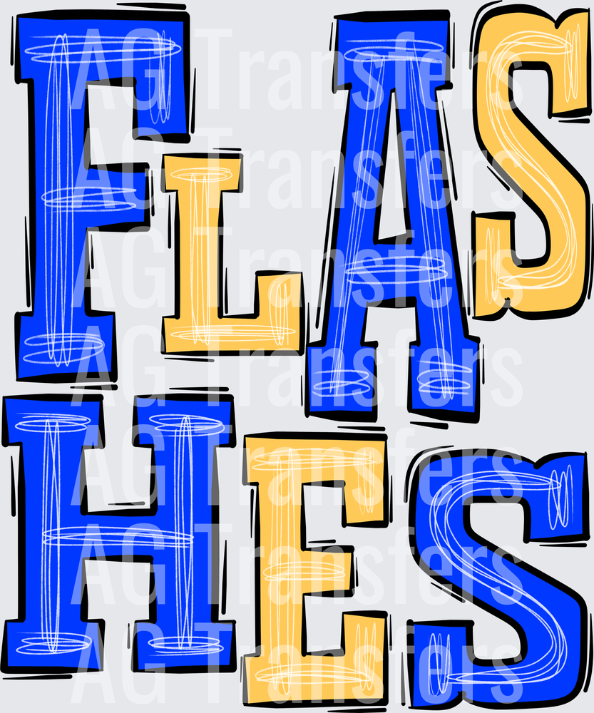 FLASHES-ROYAL BLUE-ROYAL BLUE _ YELLOW
