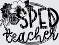 Teacher Floral Frame SPED TEACHER