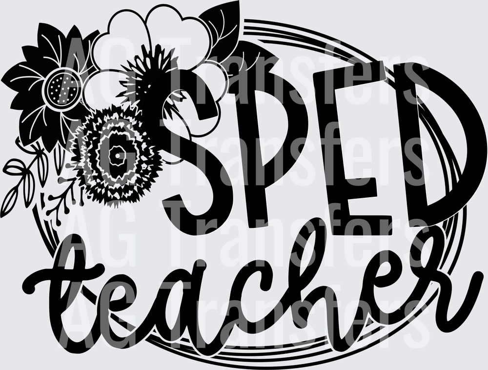 Teacher Floral Frame SPED TEACHER
