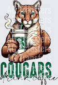 Cougars drink coffee