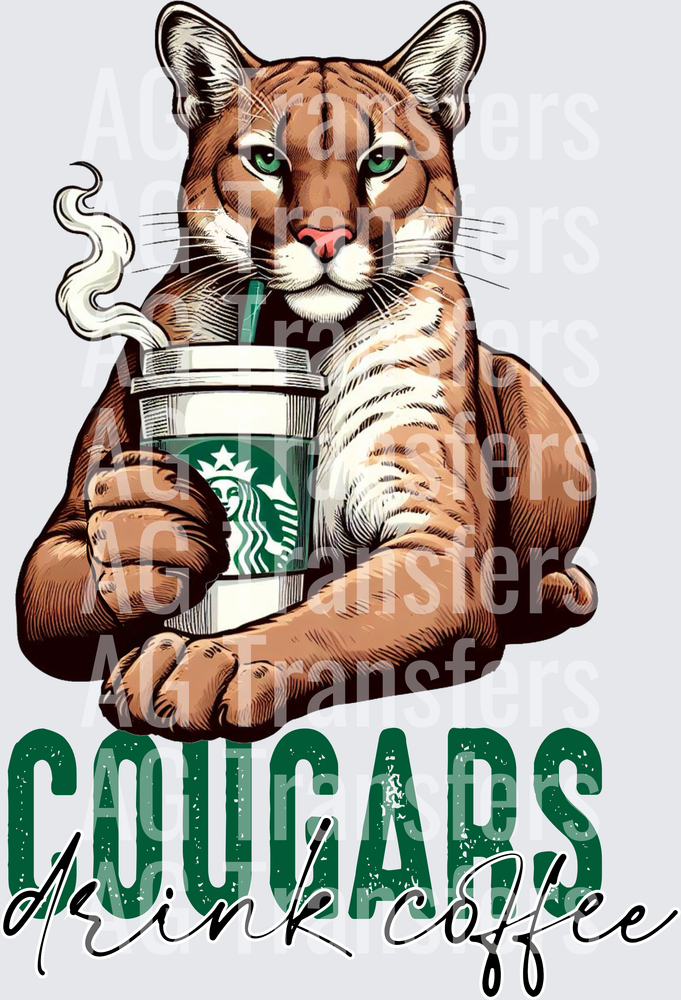 Cougars drink coffee
