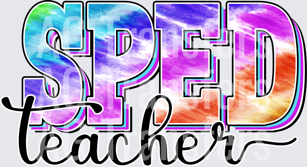 Tie Dye Teacher Names SPED